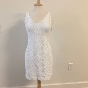 Banana republic white fitted dress
